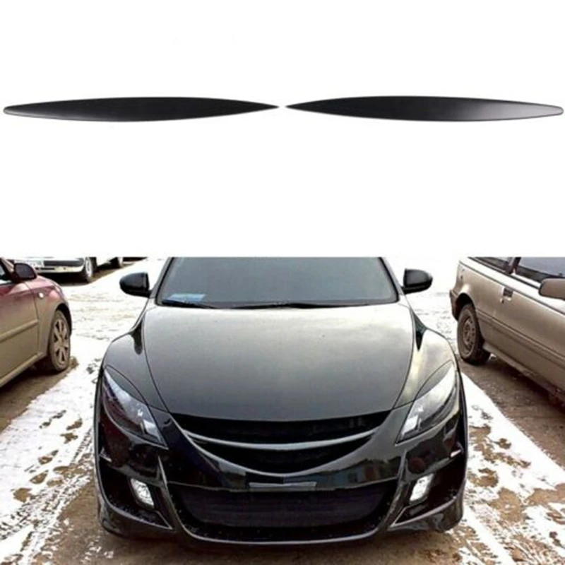 2Pcs Car Eyelids Eyebrows Headlights Covers Eyelash for Mazda 6 GH / Atenza 2008-2012