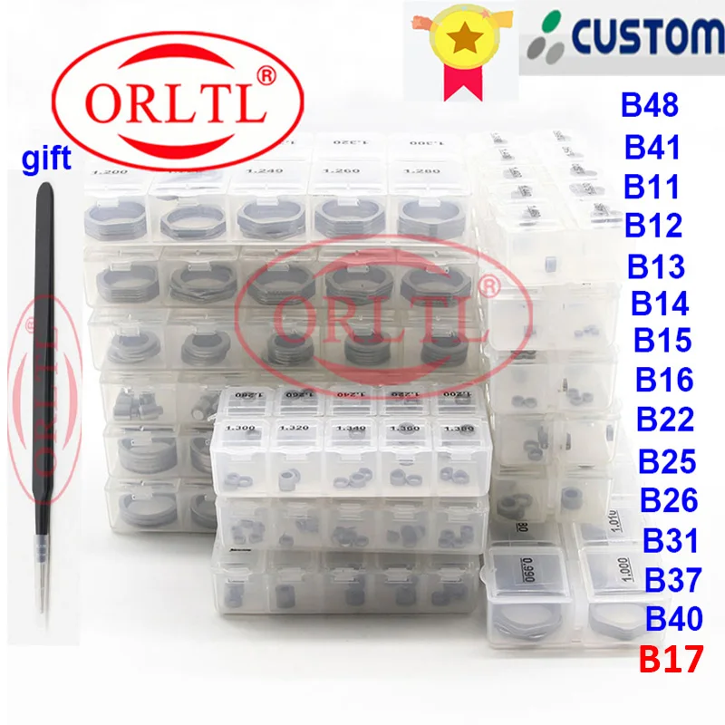 

50PC /BOX Common Rail Injector Adjust Shims B17 B11 B12 B13 B14 B16 B31 B48 WASHER B22 B25 B26 B40 B41 FOR BOSCH