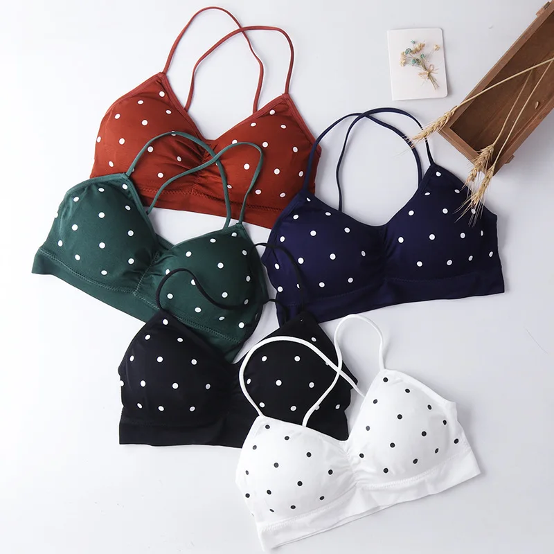 Women's Bra Push Up Bra Sports Bra For Women Seamless Sexy Lingerie Female Polka Dot Soft Fashion Underwear Women's Tube Top