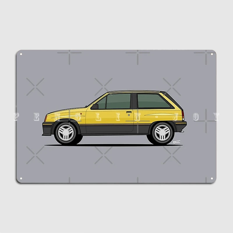 Vauxhall Nova Sr Single Illustration Poster Metal Plaque Wall Cave Party Create Mural Painting Tin Sign Posters