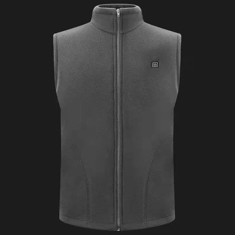 Winter Men Women Electric Warmer Heating Vest Fleece USB Smart Heated Jacket Fever Recharge Fishing Clothes Graphene P8182