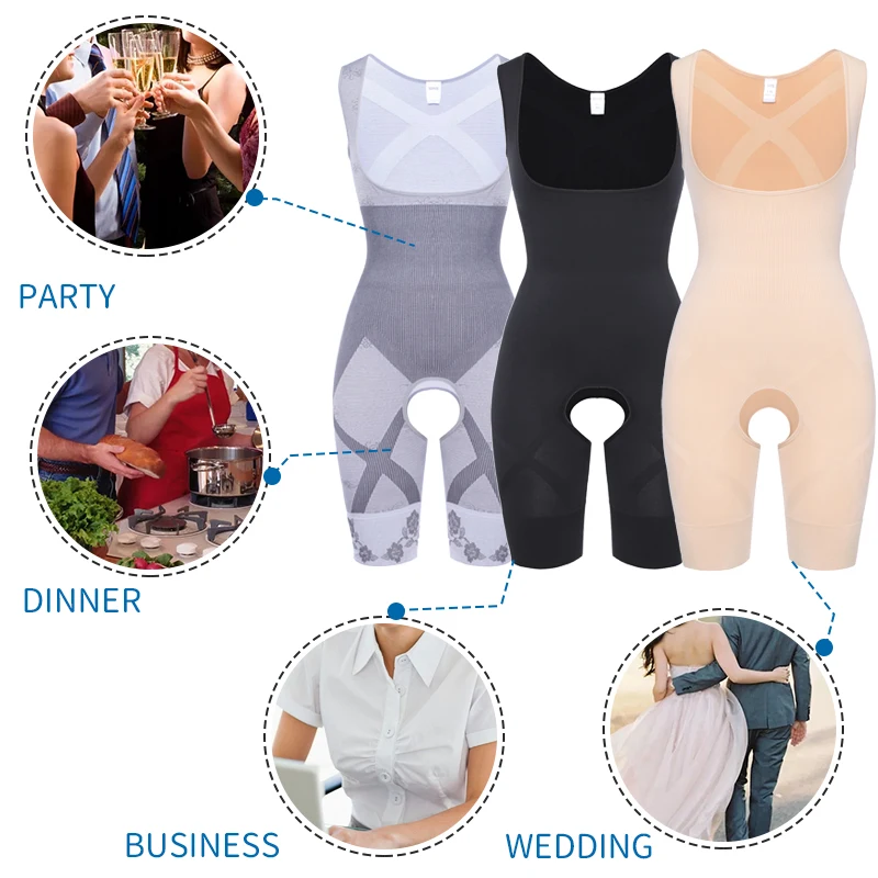 Body moldeador de cuerpo completo para mujer, corsé de bambú sin costuras, entrenador de cintura, envoltura adelgazante, moldeadores de Abdomen, Tops ajustados de barriga