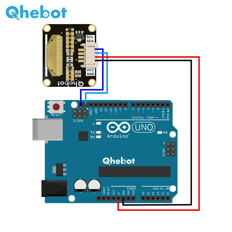 De 0.96-Inch Oled Lcd Module I2C Interface Communicatie