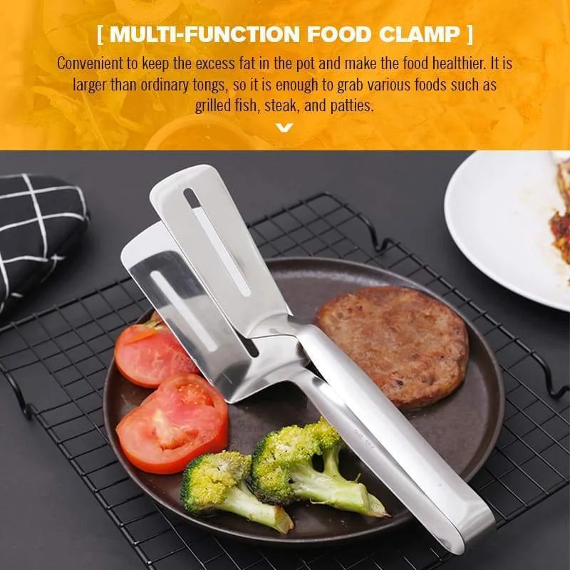 Đồng Hồ Nam Dây Thép Không Gỉ Flip Clip Tự Chọn Dụng Cụ Nấu Ăn Thịt Muối Bánh Mì Phục Vụ Kẹp Thịt Nướng Bếp Phần Bếp Đồ Dùng Nấu Ăn