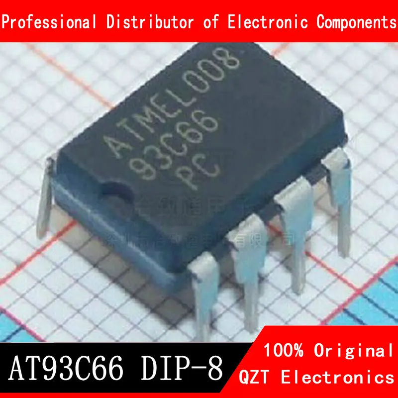 Nouveau et original IC, AT93C66 DIP 93C66 DIP8 93C66A DIP-8, 10 pièces