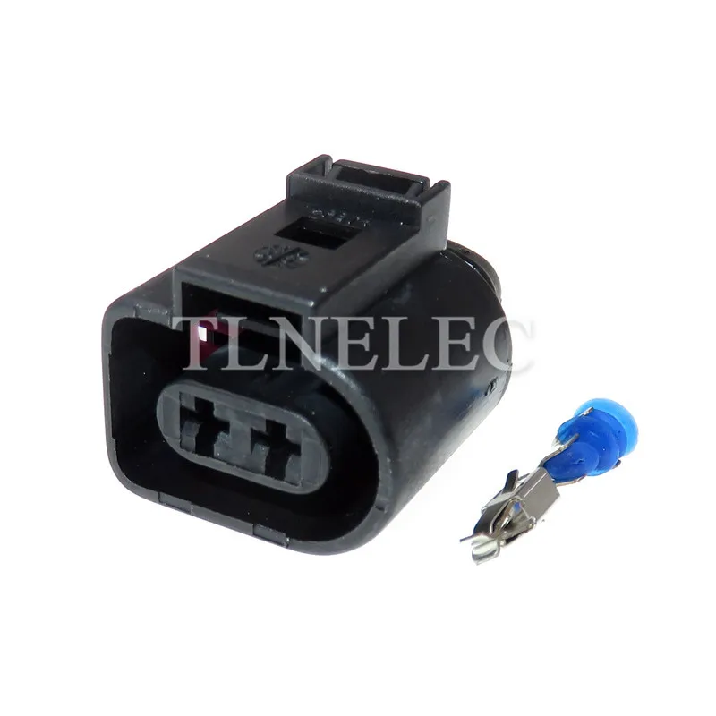 1J0973722 1717692-1 2 Pin 3.5mm Male Female Automotive Water Temperature Sensor Horn Socket Connector Plug for VW Audi