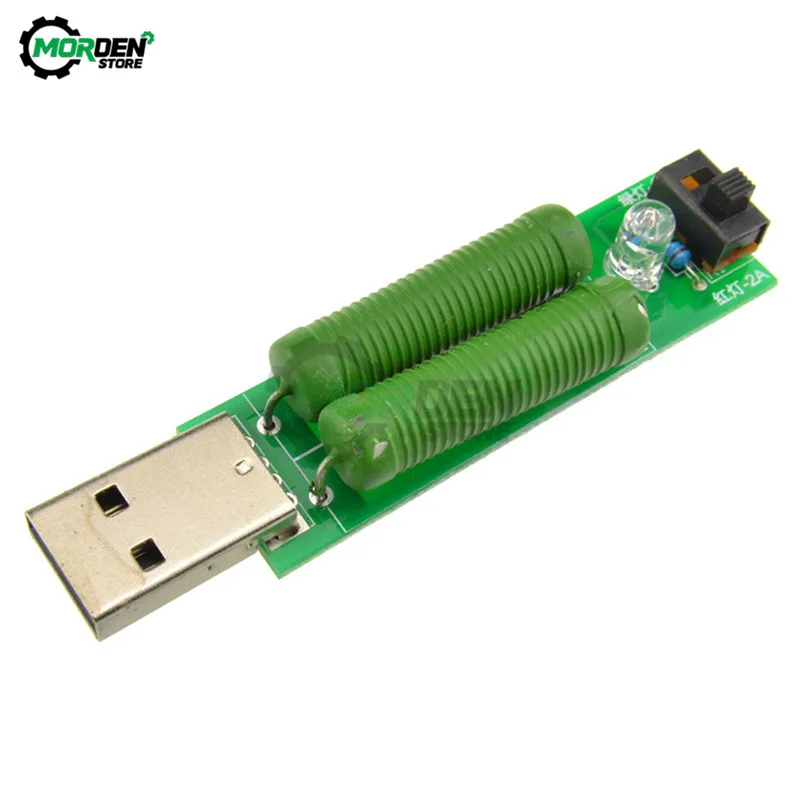 1A/2A USB Load Resistance Power Resistors Mobile Power Aging Resistors Module USB Port Digital Current Voltage Meter Tester