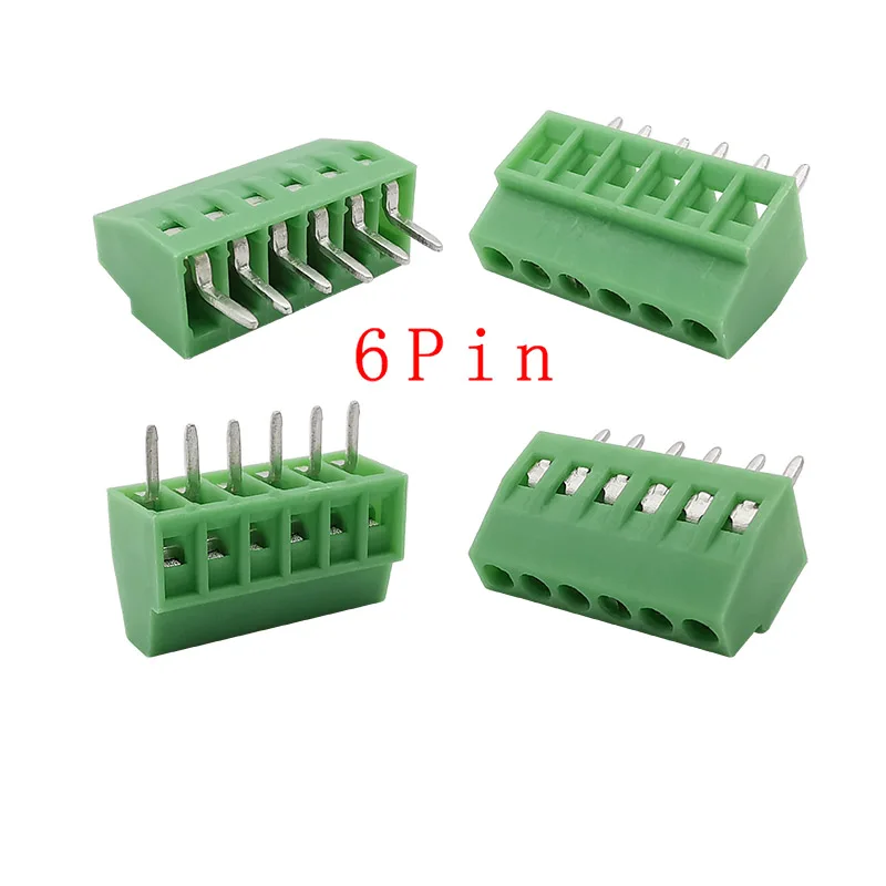 5/10Pcs KF128 2,54mm Pitch PCB Terminal Block Stecker 150V 6A 2/3/4/5/6/7/8/9/10/12/14/16Pin Schraube Terminal Für 26-18AWG Kabel