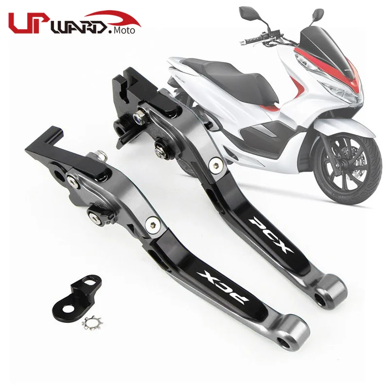 2021 scooter accessories folding extendable brake levers With parking function Fit For pcx 125 pcx125 pcx150 pcx 150 pcx160