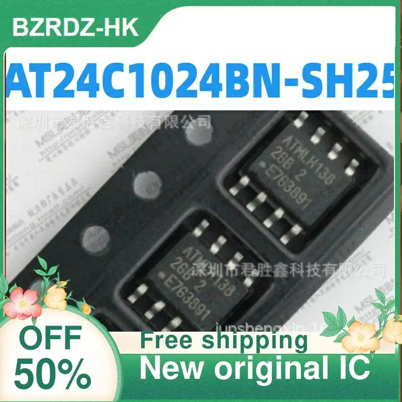 5PCS  AT24C1024BN-SH25-T 2GB 2 AT24C1024 SOP8 New original IC