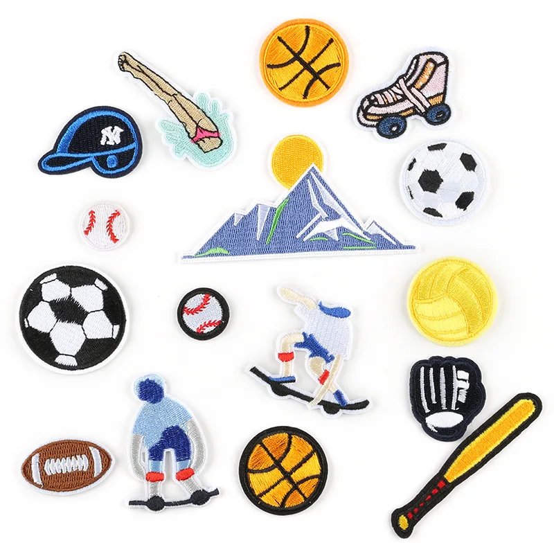 

100pcs/Lot Luxury Embroidery Patch Jersey Clothing Decoration Accessory Football Skateboard Baseball Palm Craft Diy Applique