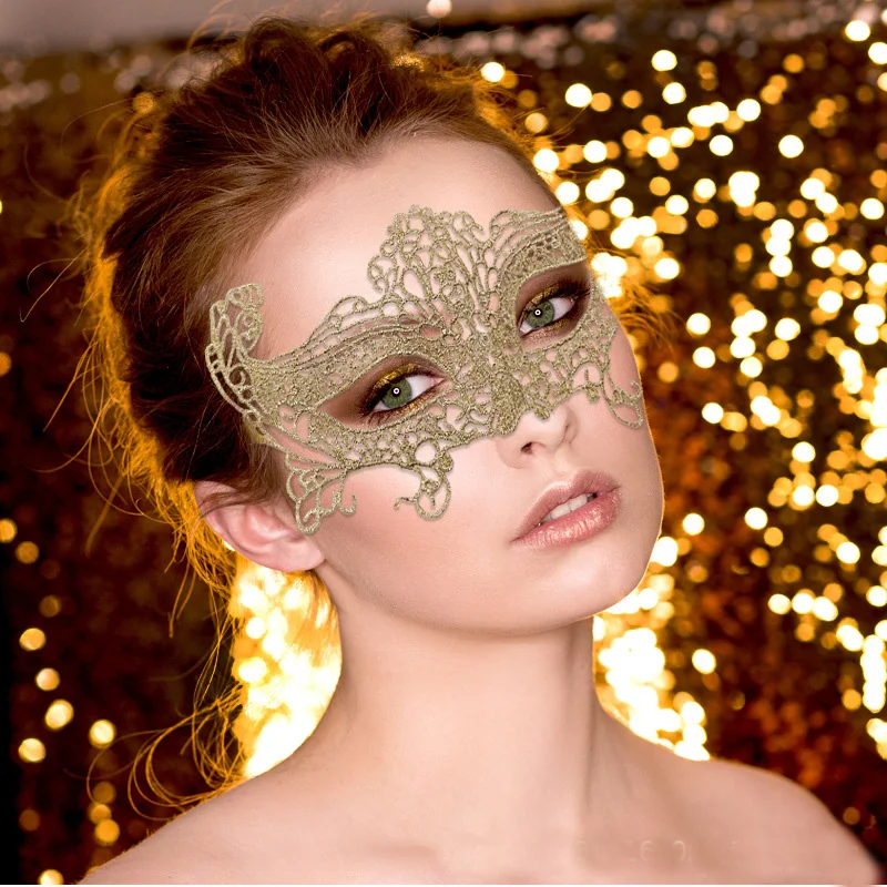 Gold Carnival Masquerade Mask, Masquerade Face Mask, Bachelorette Party Costume, Fancy Halloween Eyewear