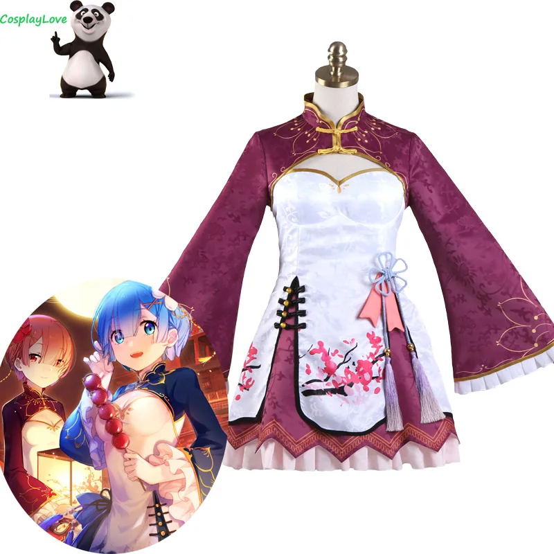 Re: Life In A Different World From Zero Ram Rem New Year Cosplay Costume Cheongsam Halloween Costume