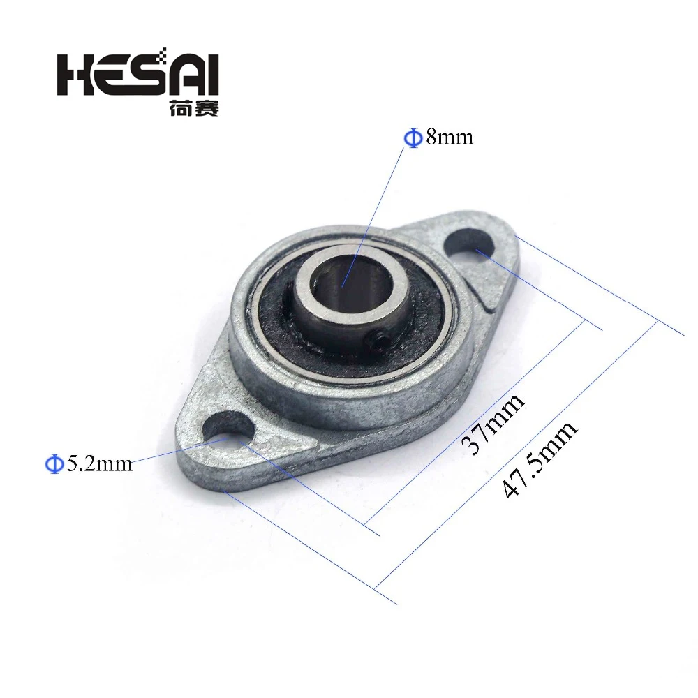 Horizontal KFL08 Bearing Bracket For Trapezoidal T8 Lead Screw 3D Printers Parts Mounted Stand Part Stainless Steel Support