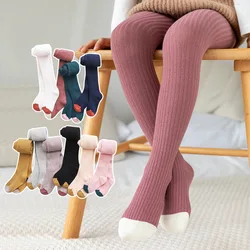 1 2 3 4 5 6 7 8years Girl Tights Baby Stockings Autumn Winter Warm Child Pantyhose KidsCotton Pants Cute Girls Trousers KF040