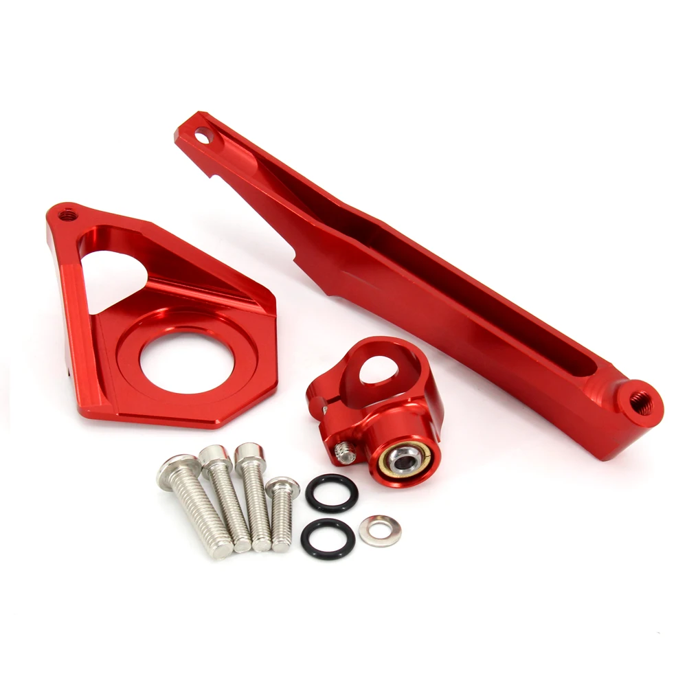 CNC Aluminum Adjustable Motorcycles Steering Stabilize Damper Bracket Mount Kit For YAMAHA YZF600 R6 2003-2005