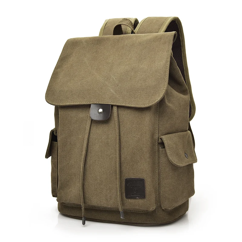 Neue Hohe Qualität Leinwand Männer Rucksack Große Schulter Schule Tasche Rucksack Für Jungen Reise Mode Camping Taschen Mode Einfache Taschen – Detail 14