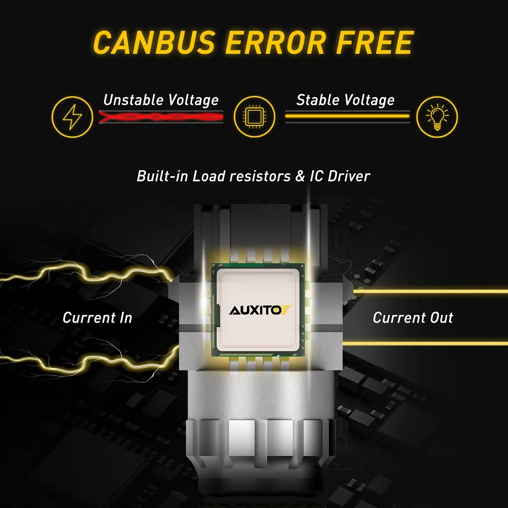 AUXITO 2x P27/7W LED Canbus 3157 3357 P27W T25 LED Bulb For Daytime Running Lights DRL For 2011 and up Jeep Grand Cherokee Amber