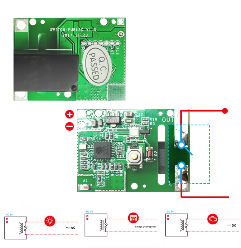 SONOFF RE5V1C WiFi Relay Module Smart Home DIY Switch Dry Output Inching/Selflock Working Modes APP/Voice/LAN Control Automation