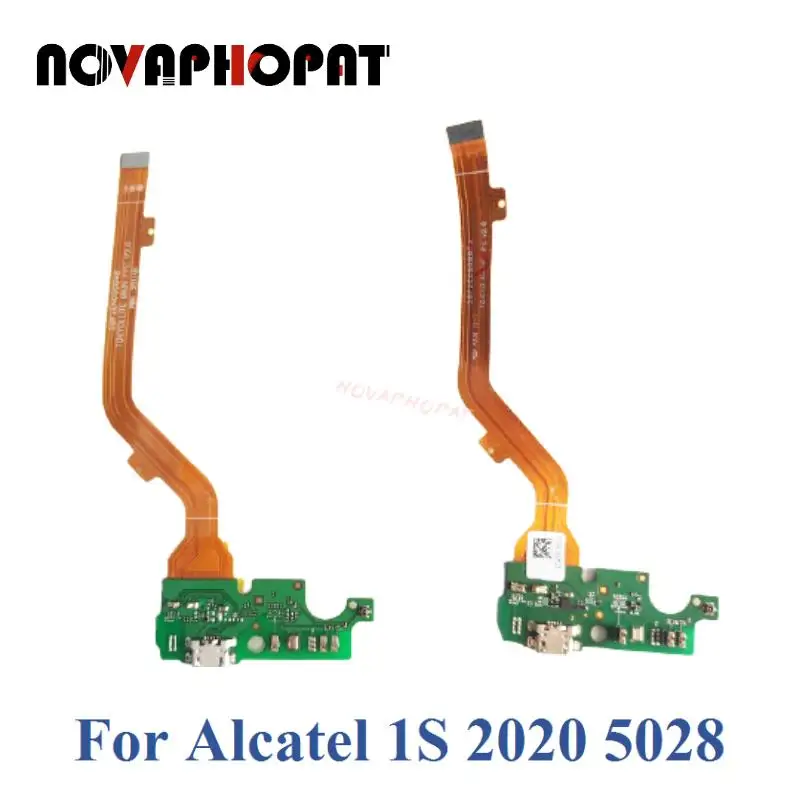 Novaphopat For Alcatel 1S 2020 5028 5028D 5028Y USB Dock Charging Port Charger Plug Main Flex Cable Microphone MIC Board 