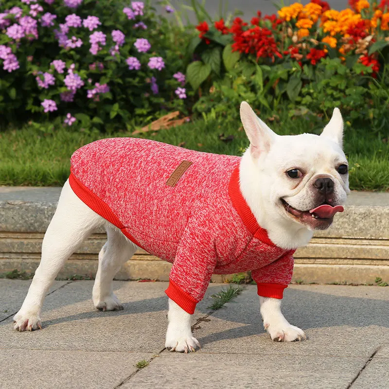 Pet Cat Clothes Warm Dog Sweater Jacket Coat Dogs Winter French Bulldog Fleece Sweater Soft For Small Dogs Chihuahua XS-2XL