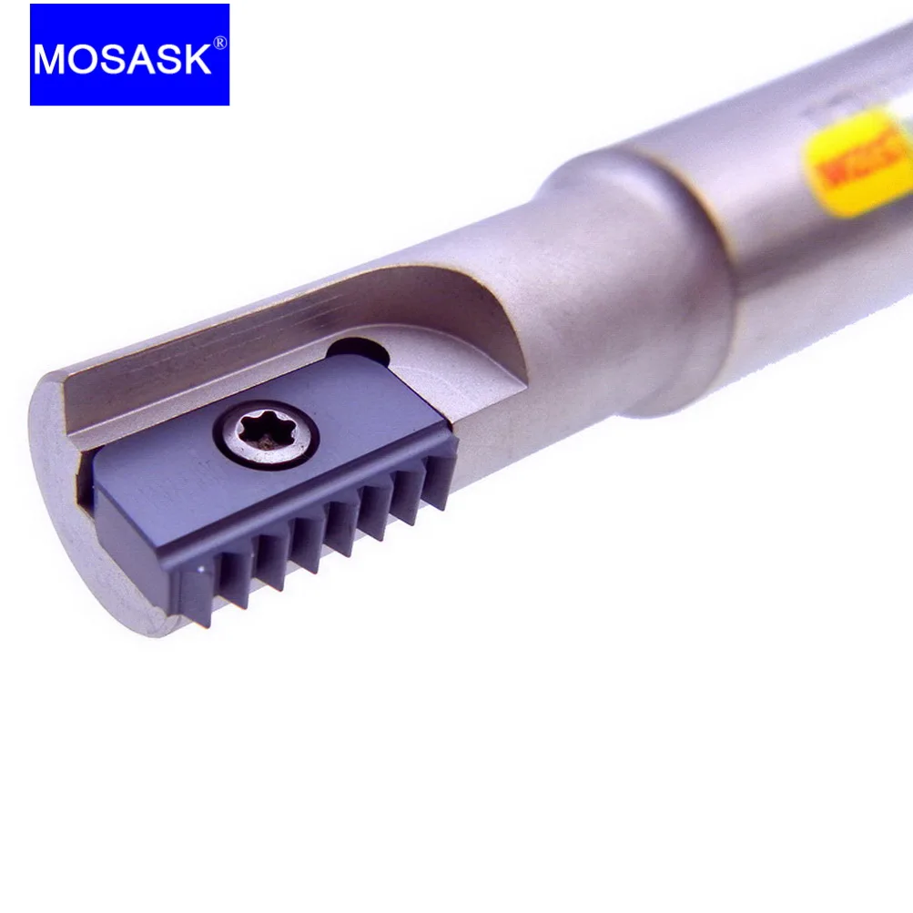 MOSASK SR Tool Shank Dia 10 12 14 18 mm  CNC Lathe Machine Clamp Single-edged Thread Milling Cutters