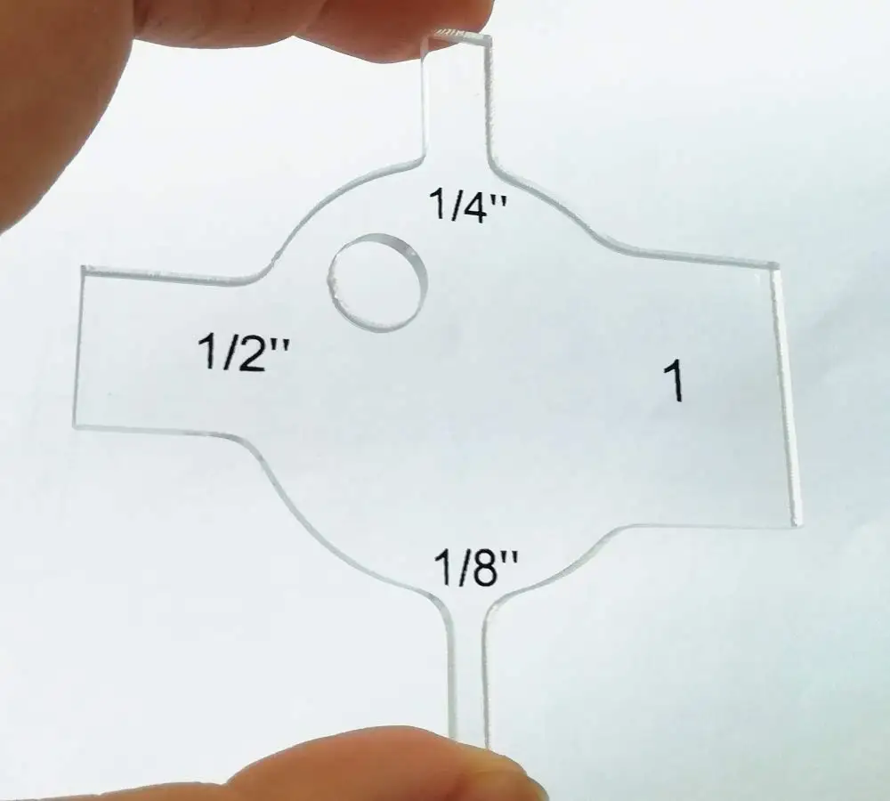 Spacing Gauge Measure 1/8inch 1/4inch 1/2inch 1 inch Spaces Work for Rulers and Templates #SG-01