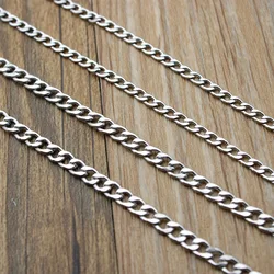 Cadena de eslabones NK de acero inoxidable para hombres y mujeres, collar de 5 metros, 3-9mm, joyería a granel, Figaro, bricolaje, collar, pulsera, fabricación de joyas