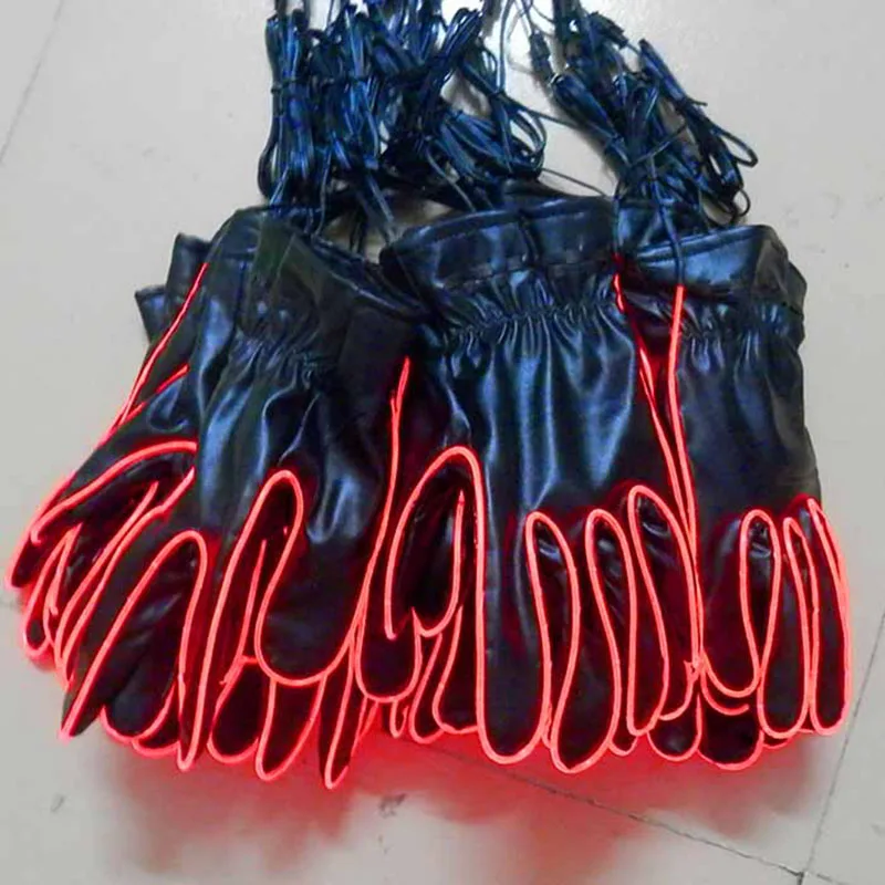 Electroluminecent Wire/Neon EL Wire/Flashing Gloves with Brightness 10 color for choosing DJ TKV BAR Parties Using