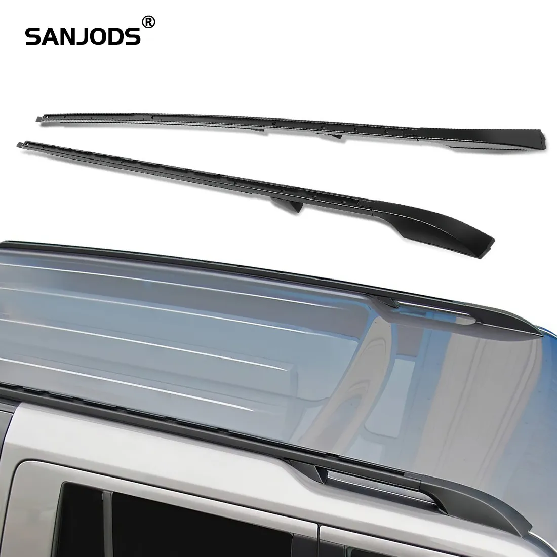 SANJODS Roof Rails Replacement For Land Rover LR3 LR4 2005 - 2016 Pair OE Style Aluminum Bolt-On Roof Rack Side Rail Bar