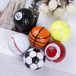 6Pcs/lot Golf Equipment football basketball tableTennis Baseball  Golf Balls Novel Double Ball Two Piece Ball