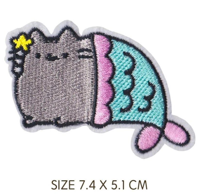 Animale Cartoon Fat Cat Lovely Iron On patch ricamate per abbigliamento adesivi abbigliamento abbigliamento accessori