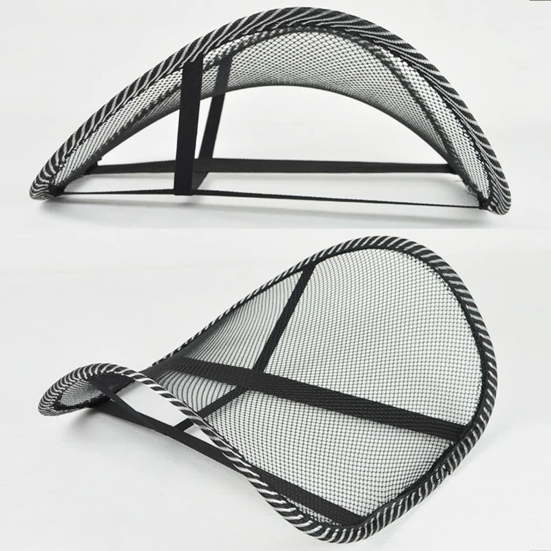 Universal Car Back Support Chair Massage Lumbar Support Waist Cushion Mesh Ventilate Cushion Pad for Car Office Home