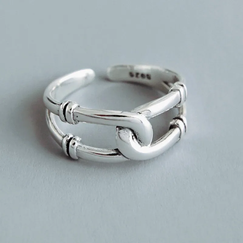 56 Designs 925 Stamp Fashion Hand made Vintage Silver Color Adjustable Rings For Women Birthday Gifts Jewelry