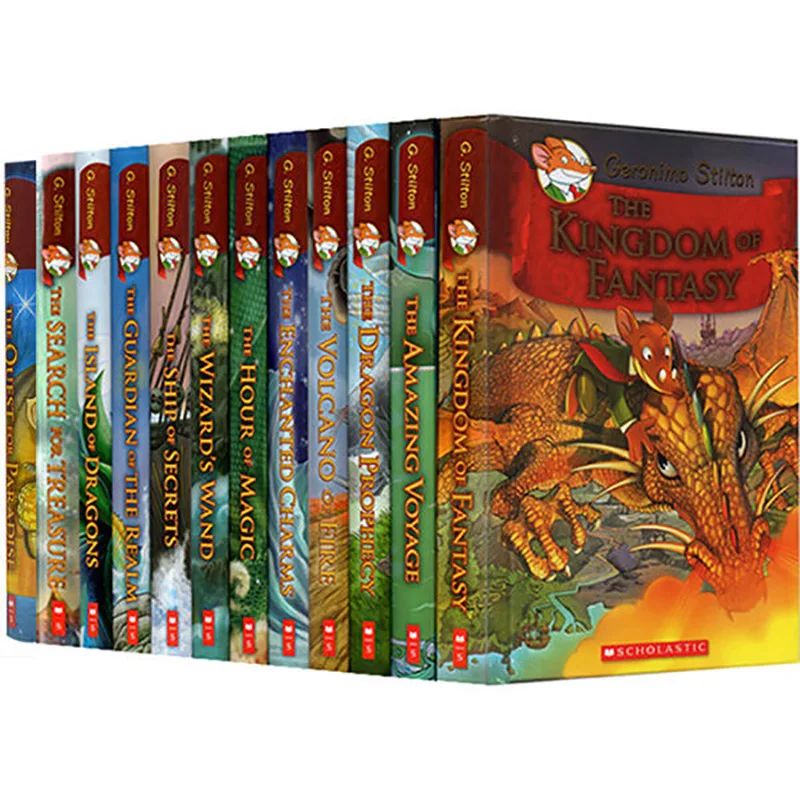 

11 Books Mouse Reporter Geronimo Stilton Season 2 Fantasy Kingdom Adventure Story Child Kids Story English Picture story Book