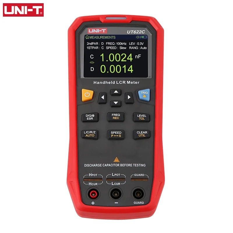 Imagem -02 - Uni-t-digital Lcr Medidor Capacitor Componentes Eletrônicos Tester Multímetro Capacitor Ut622a Ut622c Ut622e