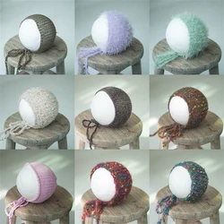 Newborn Baby Photography Knitted Hat Bonnet Infant Boys Girls Crochet Beanie Caps Multi-colors Bebe Photo Props Accessories