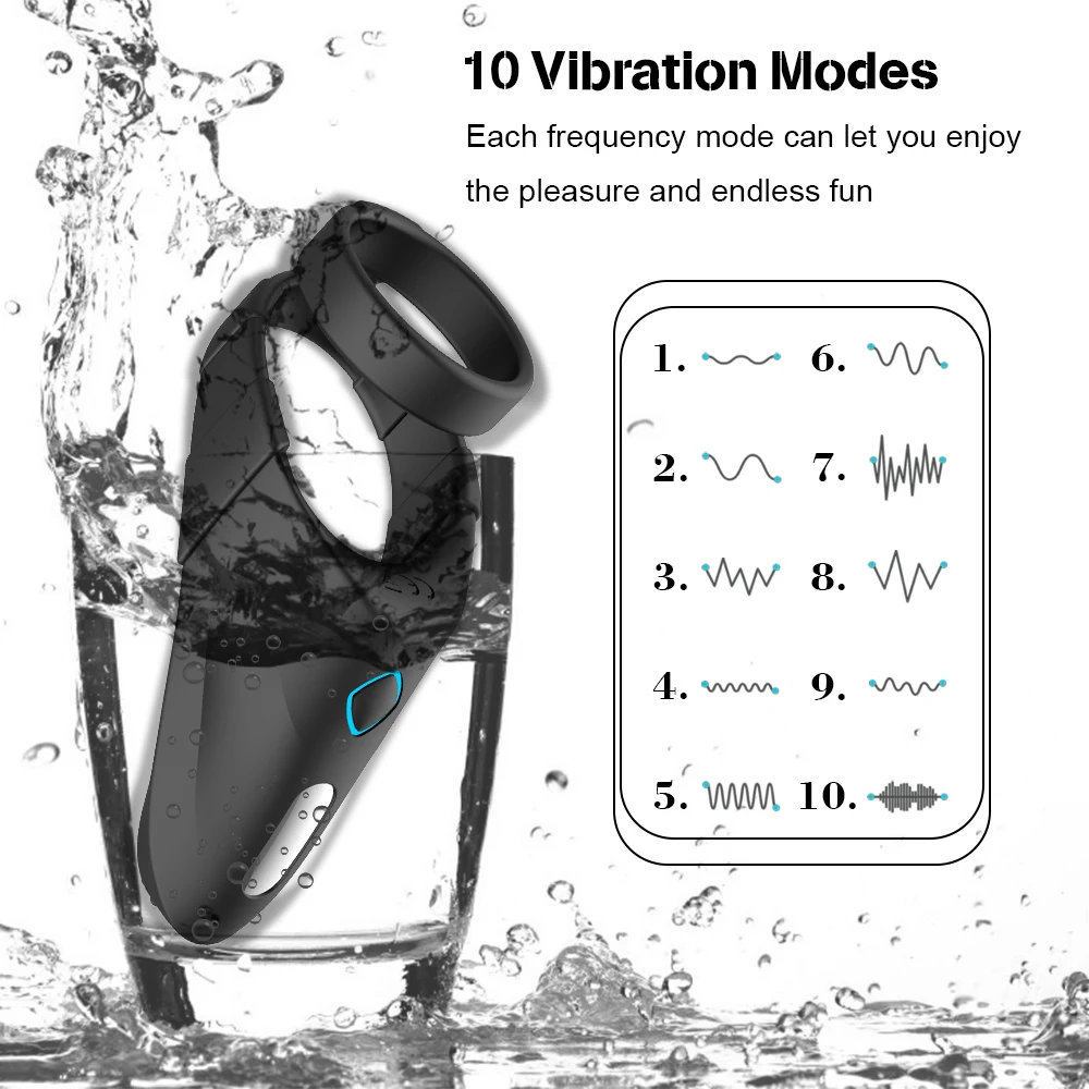 Men Couple G-Spot Vibrator With Cockring Penis Erection Long Lasting Vagina Clitoris Stimulate Cock Massager Ring Orgasm Sex Toy