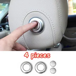 Car Headrest Adjustment Button Sequins Trim Decoration For Mercedes Benz C E Class W205 W213 GLC X253 2016-2018 Accessories