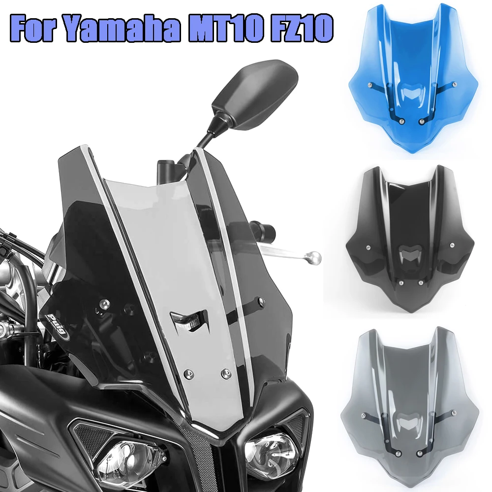 FZ MT 10 Motorcycle Windshield WindScreen Visor Viser Front Wind Deflector For Yamaha MT10 FZ10 MT-10 FZ-10 2016-2021 2019 2020