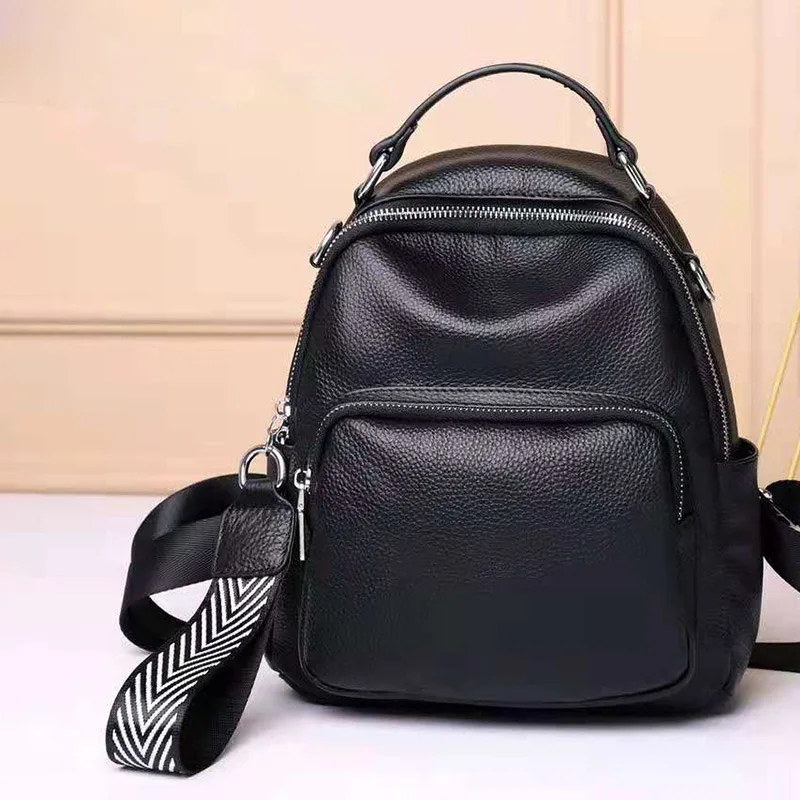 Genuine leather HandBags 2022 New Trend Fashion Backpack High Quality Casual All-Match lady backpack shoulder bag large capacity