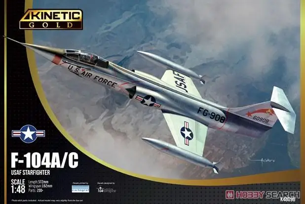 

KINETIC K48096 1/48 Scale F-104A/C STARFIGHTER USAF Plastic Model Kit