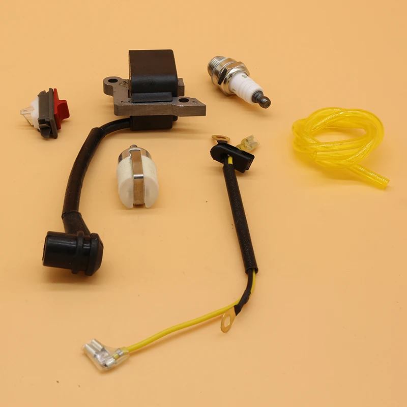 Ignition Coil Magneto หยุดสวิทช์จุดระเบิด Coil Spark Plug สำหรับ Husqvarna 136 137 141 142 Garden Chainsaw เปลี่ยนชิ้นส่วน