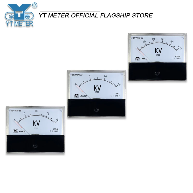 44c2 DC high-voltage voltmeter 5kV 10kV 20kV 30KV 50kV distribution resistance uses high-voltage meter, kilovoltmeter measuring