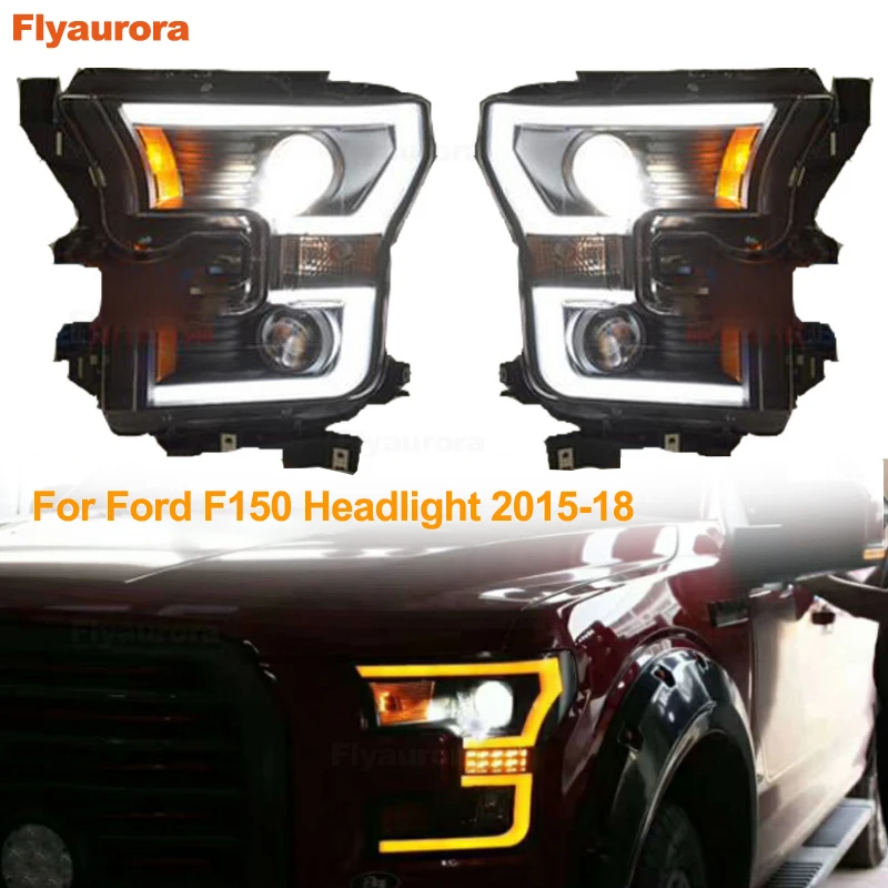 

For Ford Raptor F150 led headlights+taillight 2009 2010/11/12- 2016 2017 2018 head lamp front Bi-Xenon Lens Double Beam HID KIT