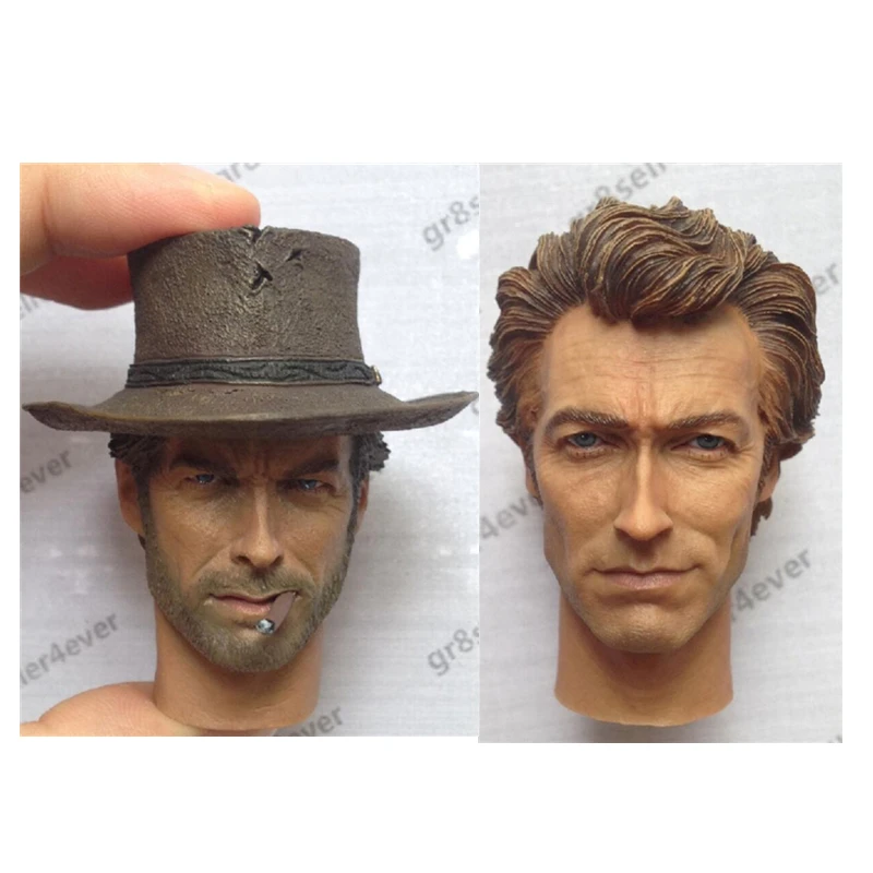 1/6 Scale Cowboy Clint Eastwood Dirty Harry Head Sculpt For 12inch Action Figures DIY