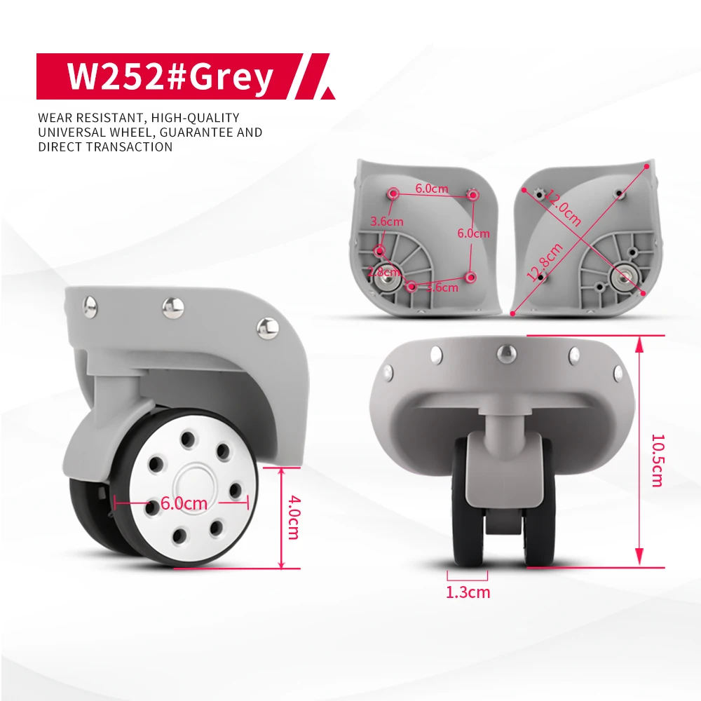 DILONG W252 Swivel wheels luggage detachable trolley suitcase replacement casters password box luggage detachable black wheels