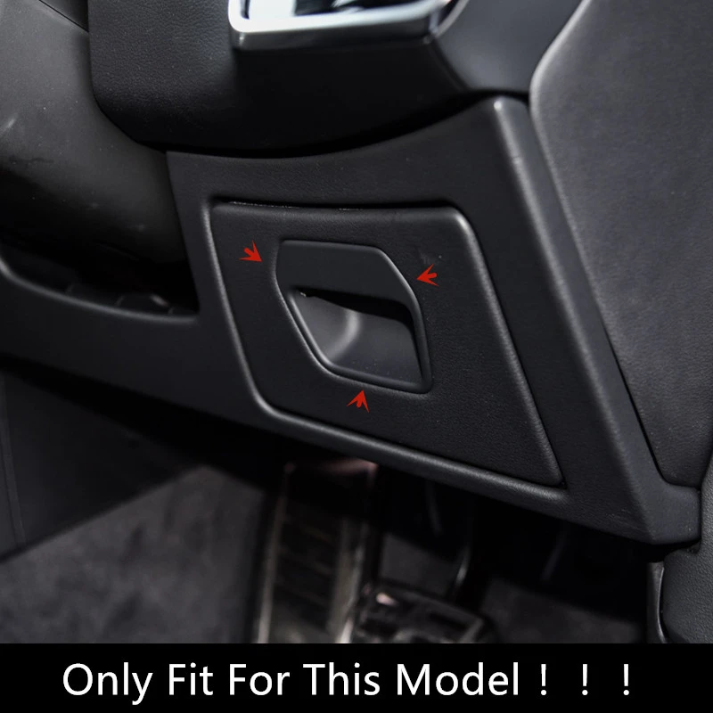 Car Styling Main Driving Storage Box Handle Decorative Frame Sticker For Audi A6 C8 2019 LHD Stainless Steel Accessories