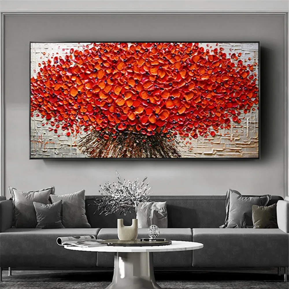 Hand-Painted Canvas Oil Paintings Modern Wedding Decor Painting Wall Art Pictures Home Decorate Mural For Living Room On Canvans