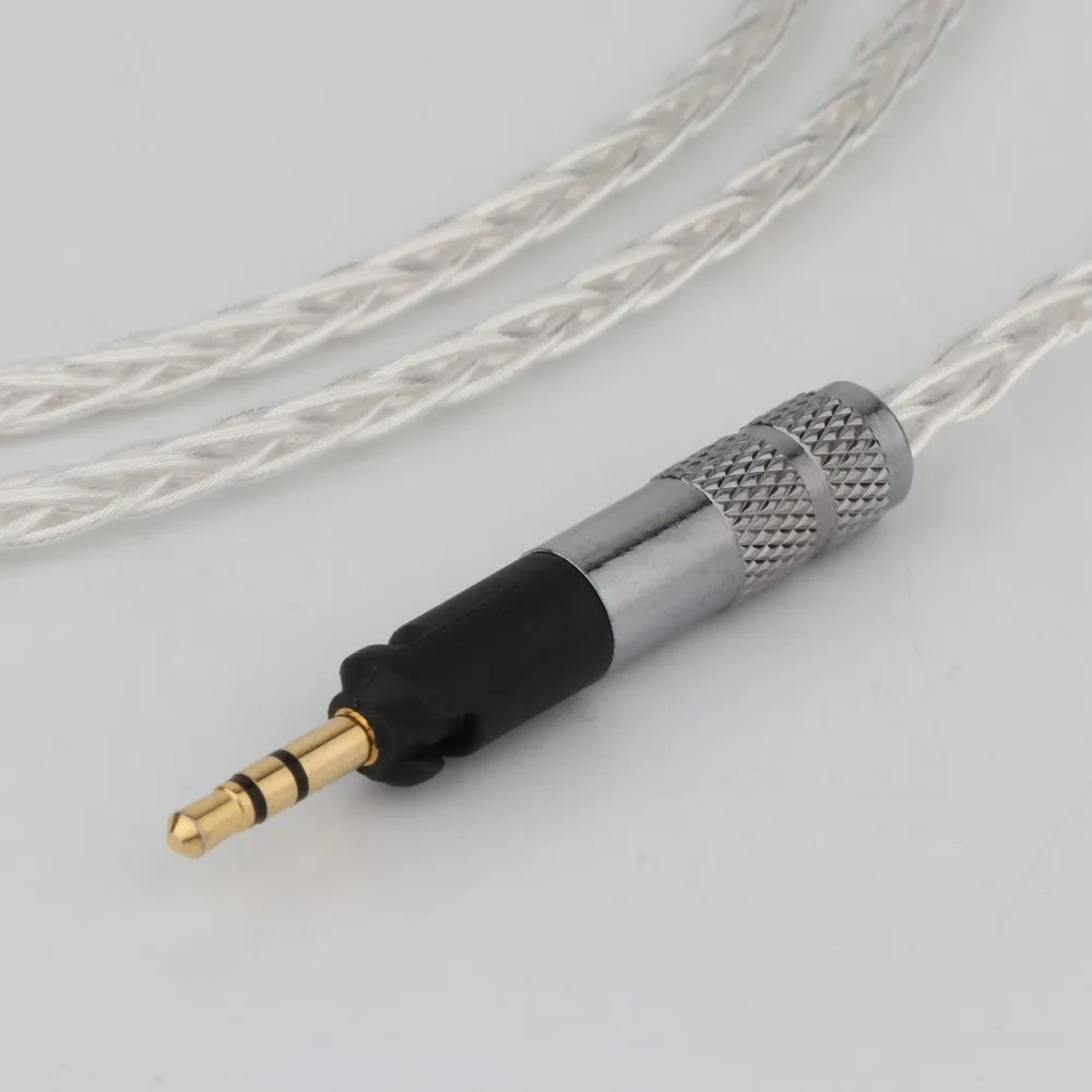 Preffair Stecker auf Stecker, symmetrisches 8-adriges OCC-versilbertes Kopfhörerkabel für HD598 HD559 hd569 hd579 hd599 hd558 hd518 – Detail 2